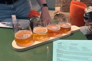 4 4 oz samples of craft beers